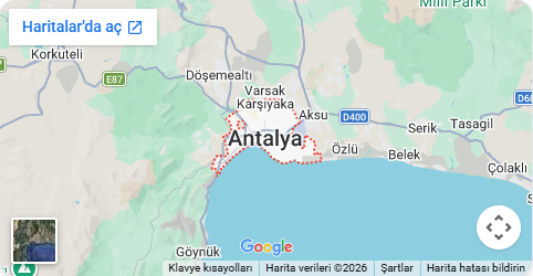 Antalya konumu — Google Haritalar çevrimdışı görüntüsü