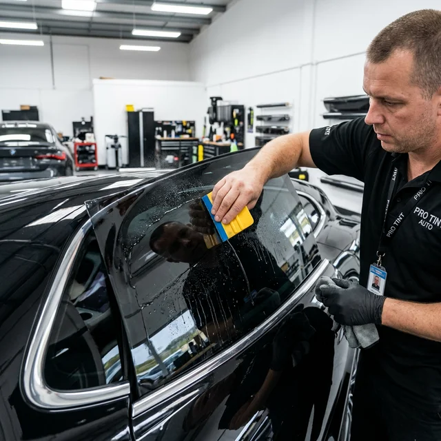 Profesyonel cam filmi uygulama işlemi - Antalya araç cam filmi hizmeti